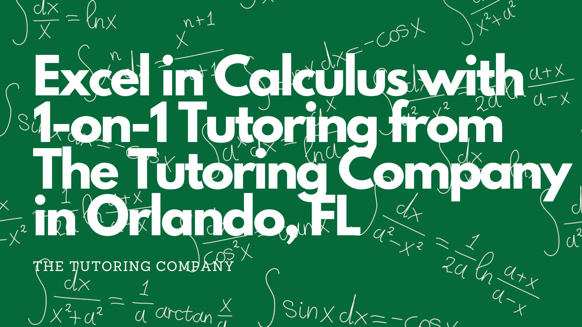 Looking to improve your calculus skills in Orlando? The Tutoring Company offers personalized one-on-one calculus tutoring tailored to your specific needs. Contact us today to start achieving your academic goals.