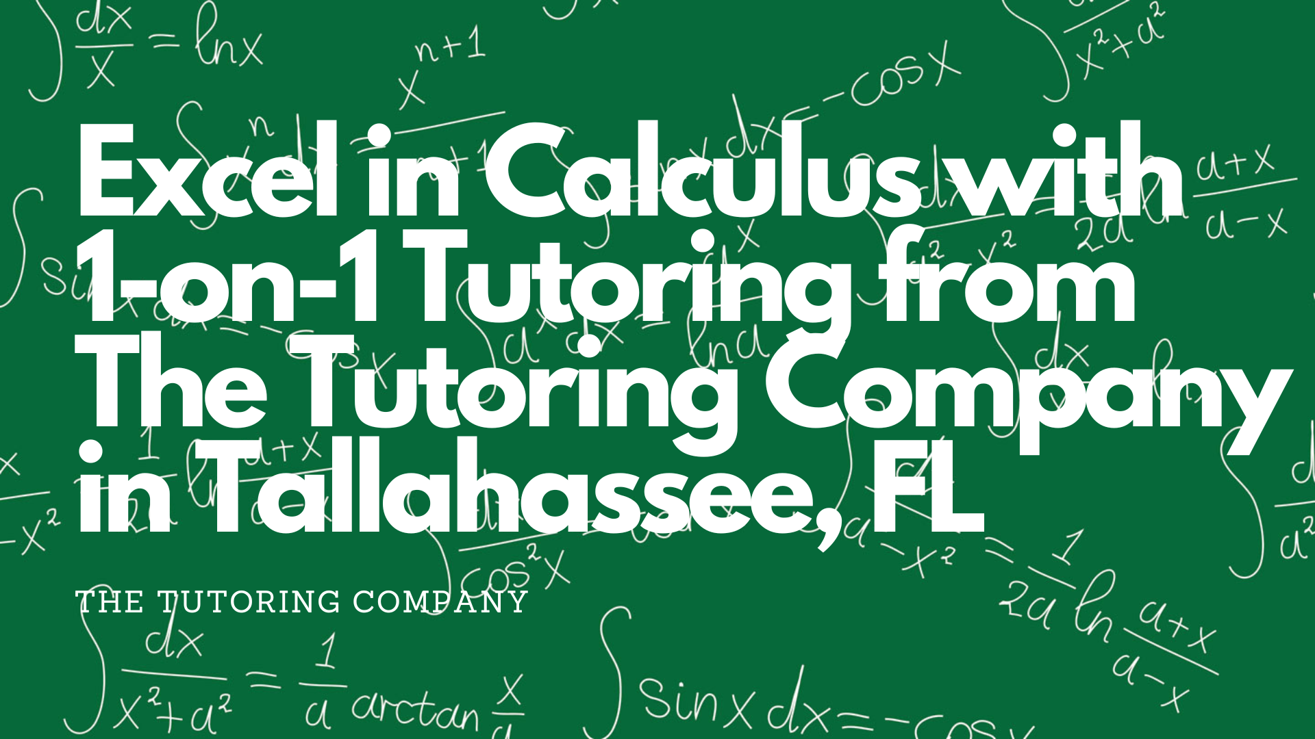 Excel in calculus with personalized one-on-one tutoring in Tallahassee. Build a strong foundation, practice effectively, and understand complex notations with expert guidance from The Tutoring Company.